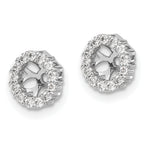 10k White Gold Diamond Earring Jackets