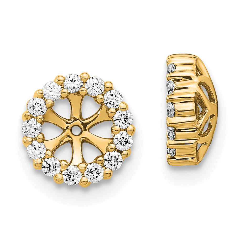 14k 1/4 carat Lab Grown Diamond VS/SI+ G+ for 4.25 mm Earring Jacket Main image