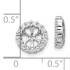 10k White Gold Diamond Earring Jackets