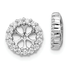 10k White Gold Diamond Earring Jackets