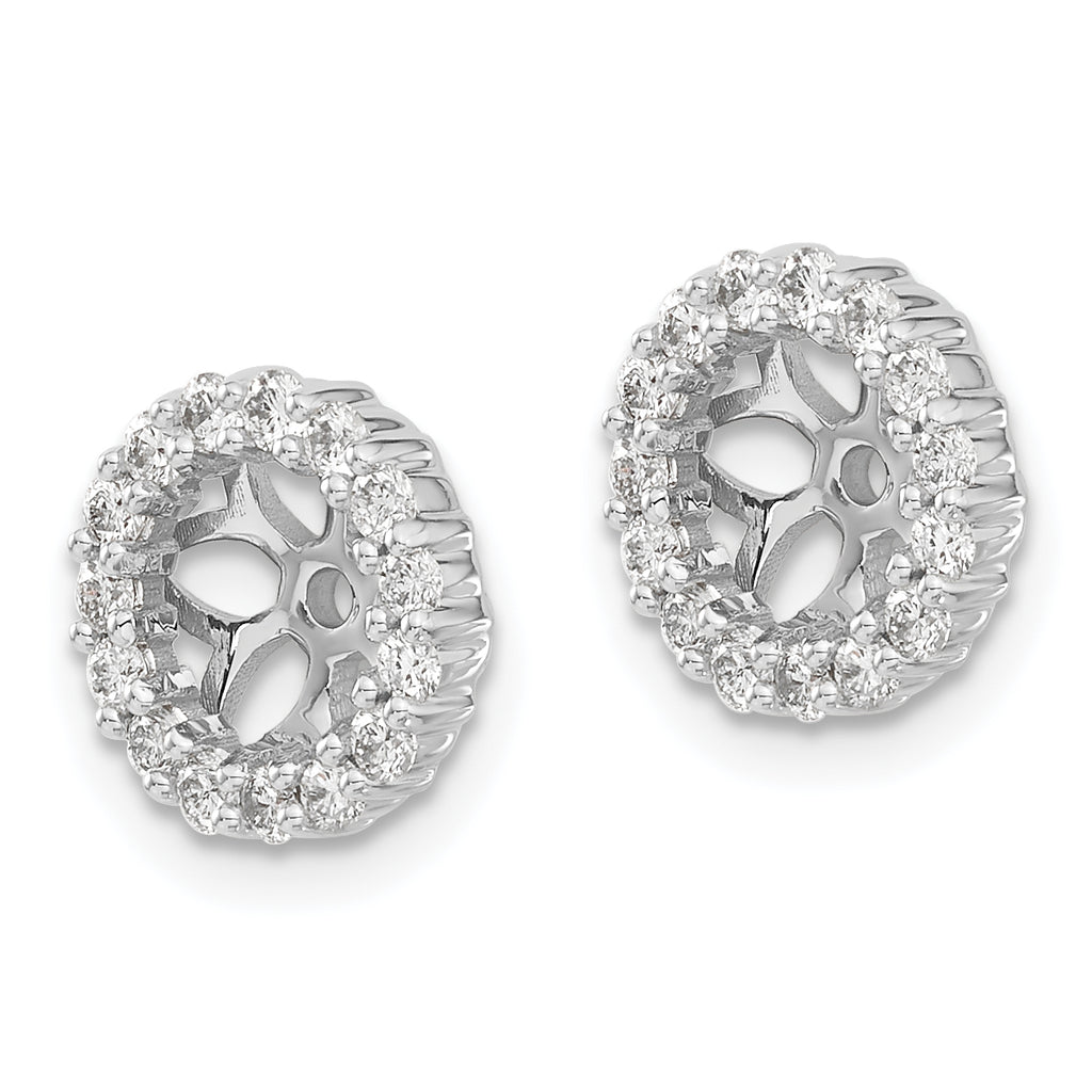 14k White Gold 1/2 carat Lab Grown Diamond VS/SI+ G+ for 5.25 mm Earring Jacket