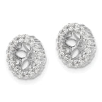 14k White Gold 1/2 carat Lab Grown Diamond VS/SI+ G+ for 5.25 mm Earring Jacket