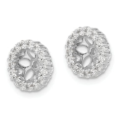 14k White Gold 1/2 carat Lab Grown Diamond VS/SI+ G+ for 5.25 mm Earring Jacket