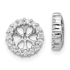 14k White Gold 1/2 carat Lab Grown Diamond VS/SI+ G+ for 5.25 mm Earring Jacket