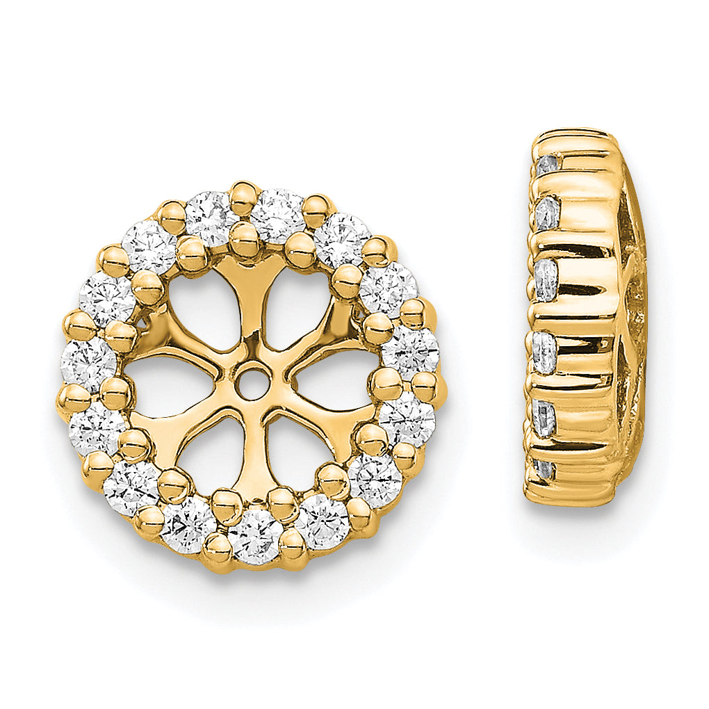 14k 1/2 carat Lab Grown Diamond VS/SI+ G+ for 5.25 mm Earring Jacket Main image