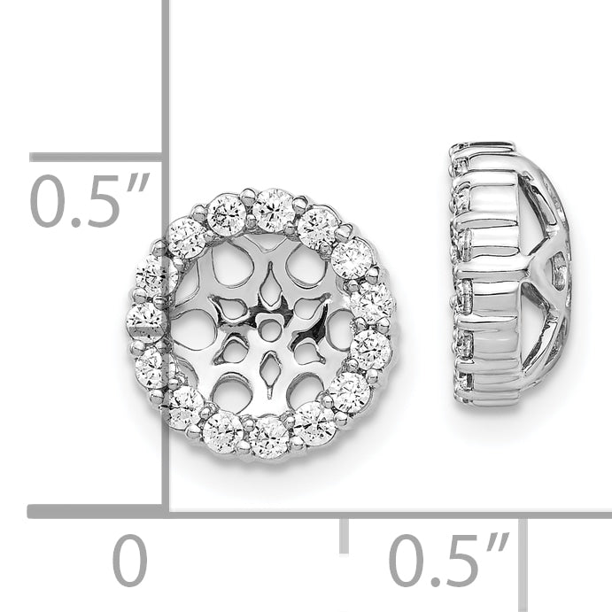 10k White Gold Diamond Earring Jackets