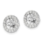 14k White Gold 1/2 carat Lab Grown Diamond VS/SI+ G+ for 6.5 mm Earring Jacket