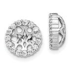 14k White Gold 1/2 carat Lab Grown Diamond VS/SI+ G+ for 6.5 mm Earring Jacket