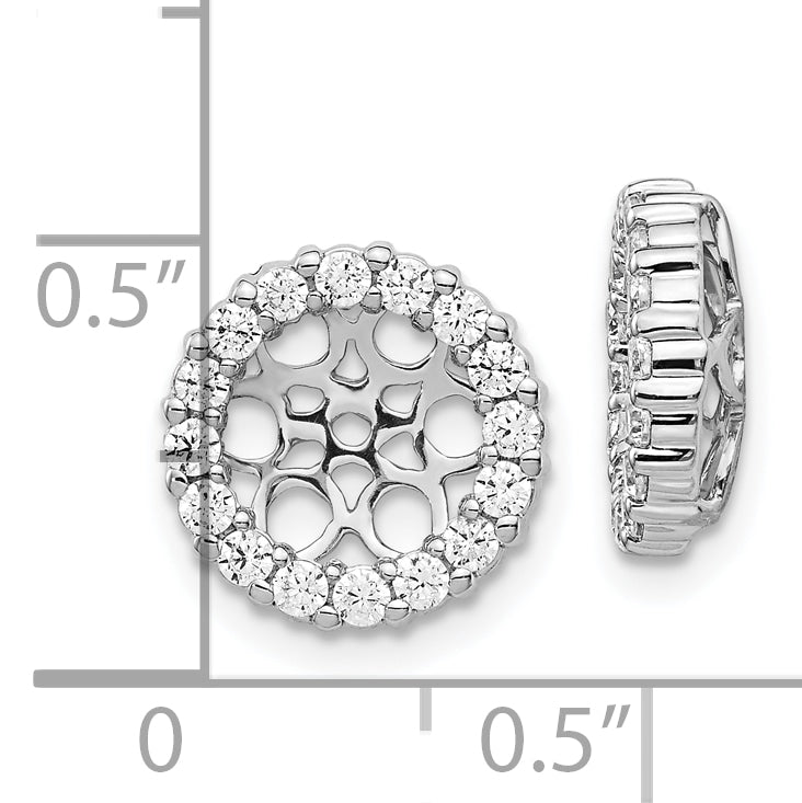 10k White Gold Diamond Earring Jackets
