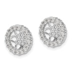 14k White Gold 3/4 carat Lab Grown Diamond VS/SI+ G+ for 7.5 mm Earring Jacket