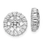 14k White Gold 3/4 carat Lab Grown Diamond VS/SI+ G+ for 7.5 mm Earring Jacket