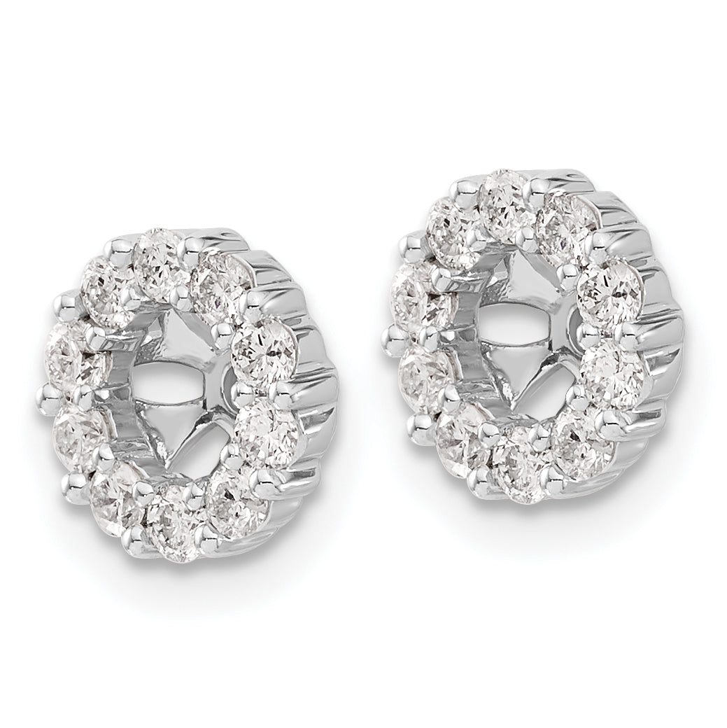 10k White Gold Diamond Earring Jackets