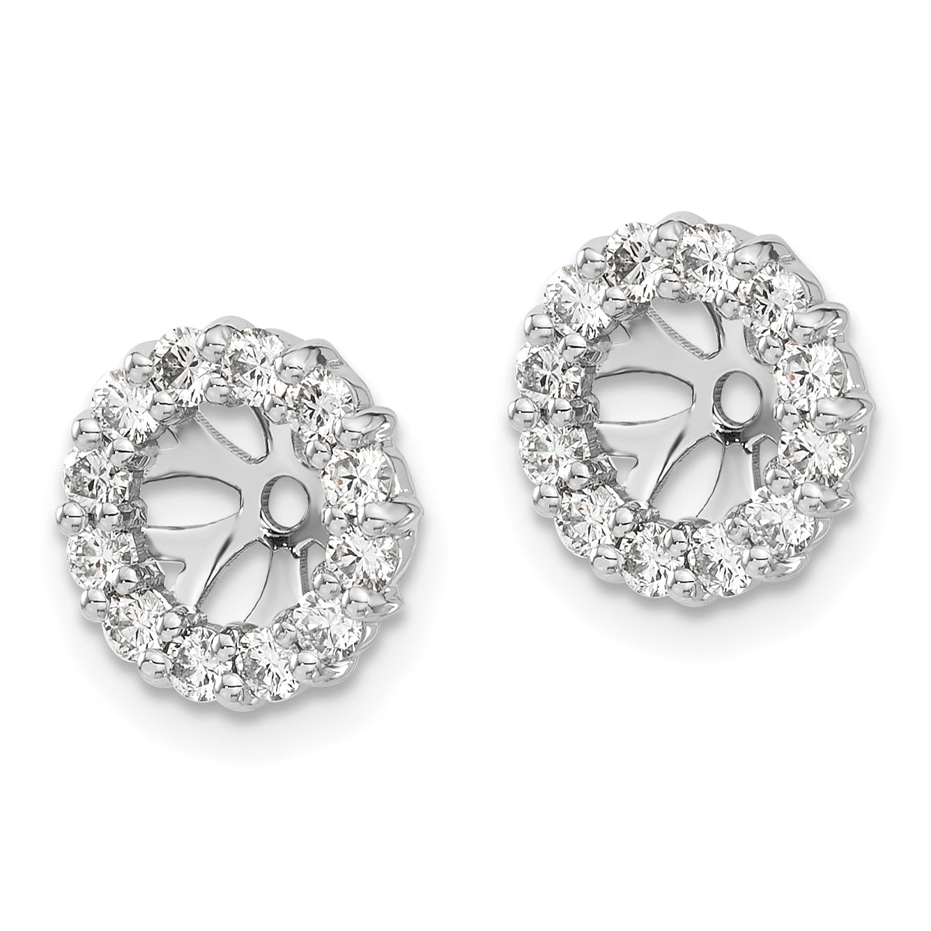 10k White Gold Diamond Earring Jackets