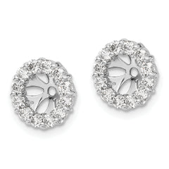 10k White Gold Diamond Earring Jackets