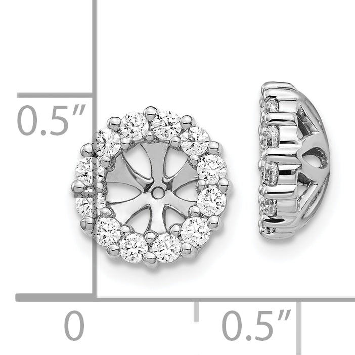 10k White Gold Diamond Earring Jackets