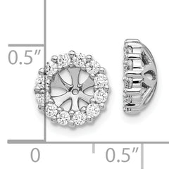 10k White Gold Diamond Earring Jackets