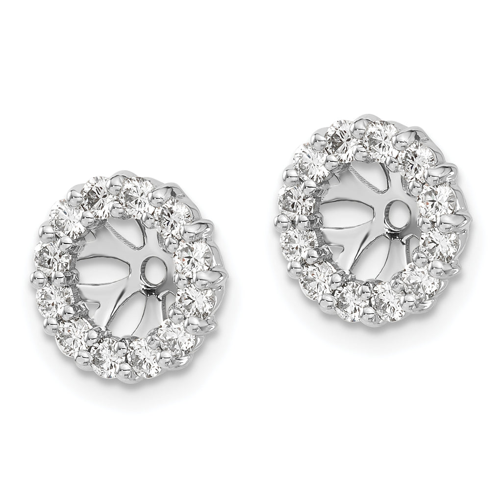14k White Gold 3/4 carat Lab Grown Diamond VS/SI+ G+ for 5.25 mm Earring Jacket