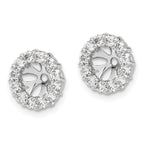 14k White Gold 3/4 carat Lab Grown Diamond VS/SI+ G+ for 5.25 mm Earring Jacket