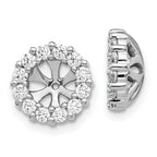 14k White Gold 3/4 carat Lab Grown Diamond VS/SI+ G+ for 5.25 mm Earring Jacket