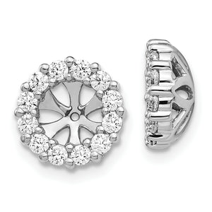 Lab-Grown Diamond Earring Jackets in 14K White Gold, 1.9mm (3/4 ct. tw.) - Sophia Jewelers
