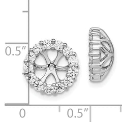 10k White Gold Diamond Earring Jackets