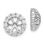 14k White Gold 1 carat Lab Grown Diamond VS/SI+ G+ for 6.5 mm Earring Jacket - Sophia Jewelers