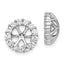 14k White Gold 1 carat Lab Grown Diamond VS/SI+ G+ for 6.5 mm Earring Jacket - Sophia Jewelers