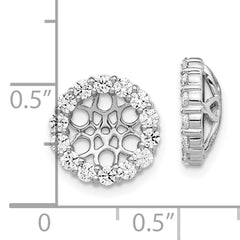 10k White Gold Diamond Earring Jackets