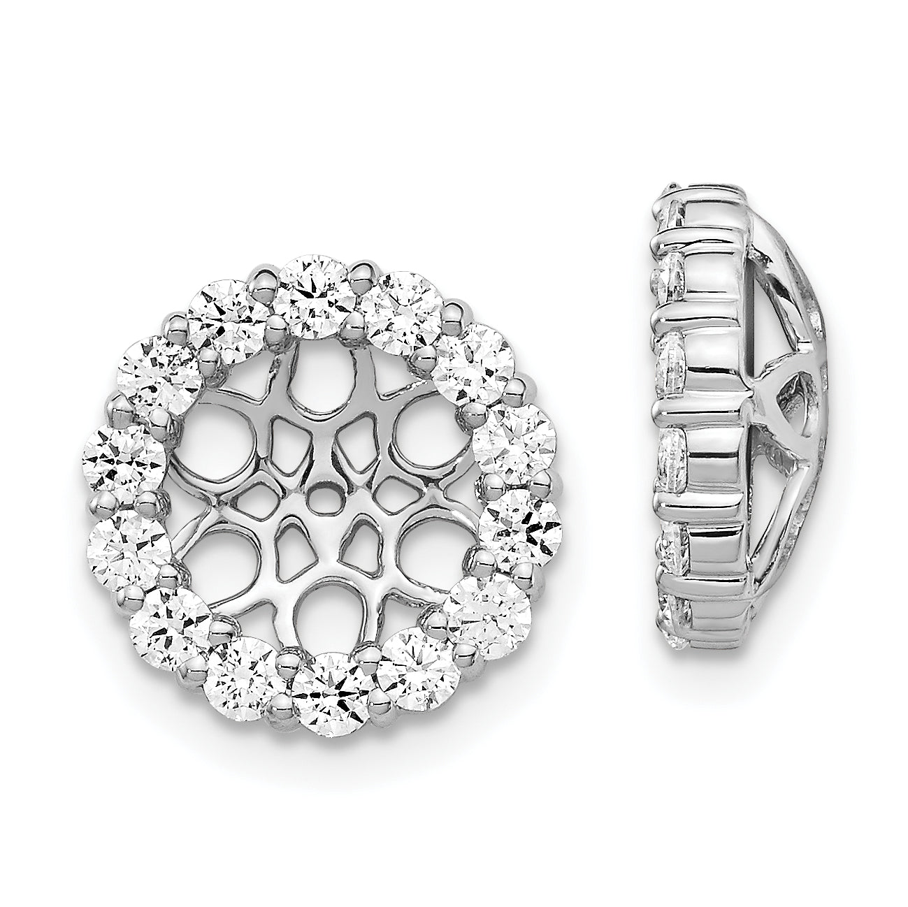 10k White Gold Diamond Earring Jackets