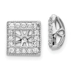 14k White Gold 1/3 carat Lab Grown Diamond VS/SI+ G+ with 4 mm Earring Jacket