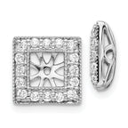 14k White Gold 1/2 carat Lab Grown Diamond VS/SI+ G+ with 4.75 mm Earring Jacket