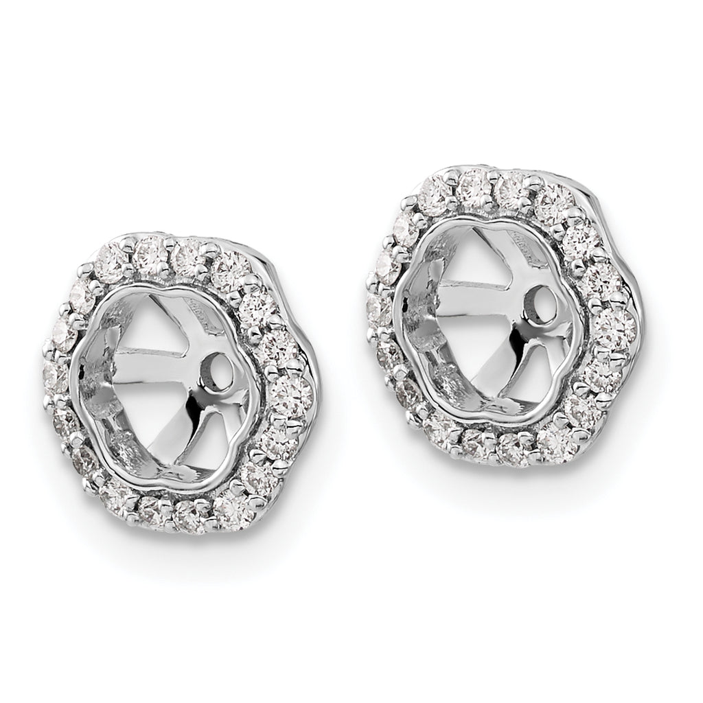 10k White Gold Diamond Earring Jackets