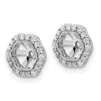 10k White Gold Diamond Earring Jackets