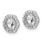 14k White Gold 1/4 carat Lab Grown Diamond VS/SI+ G+ with 5 mm Earring Jacket