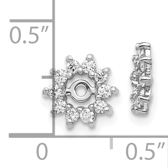 10k White Gold AA Fancy Diamond Earring Jacket