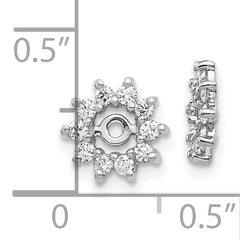 10k White Gold AA Fancy Diamond Earring Jacket