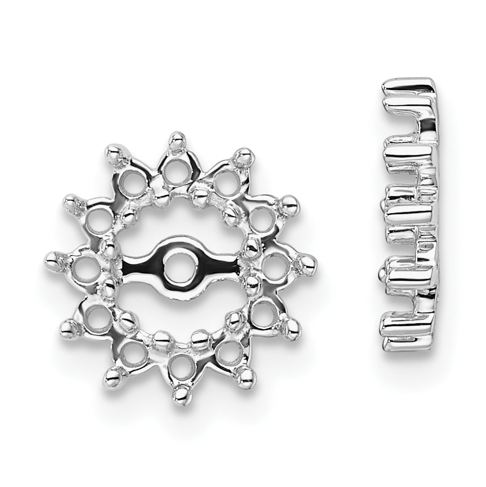10k White Gold Fancy Diamond Earring Jacket Mounting (No Stone Included)s