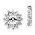 10k White Gold Fancy Diamond Earring Jacket Mounting (No Stone Included)s
