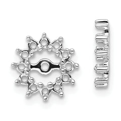 10k White Gold Fancy Diamond Earring Jacket Mounting (No Stone Included)s