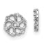 14k White Gold 1/20 carat Lab Grown Diamond VS/SI+ G+ with 4.5 mm Opening Earring Jacket