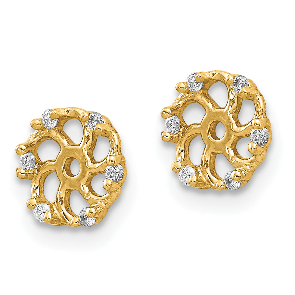 14k 1/20 carat Lab Grown Diamond VS/SI+ G+ with 4.5 mm Opening Earring Jacket Secondary image