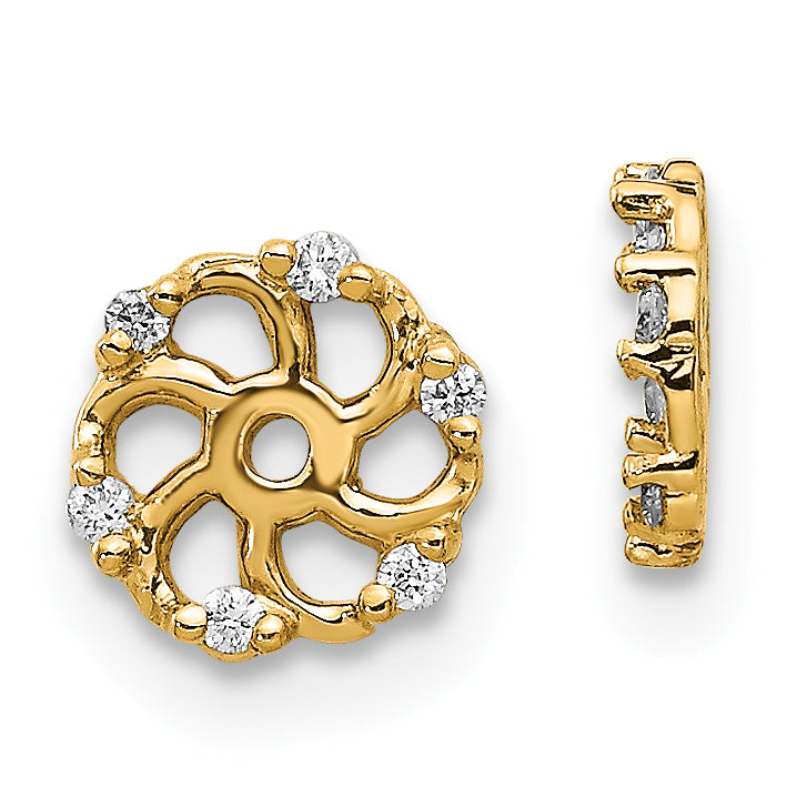 14k 1/20 carat Lab Grown Diamond VS/SI+ G+ with 4.5 mm Opening Earring Jacket Main image