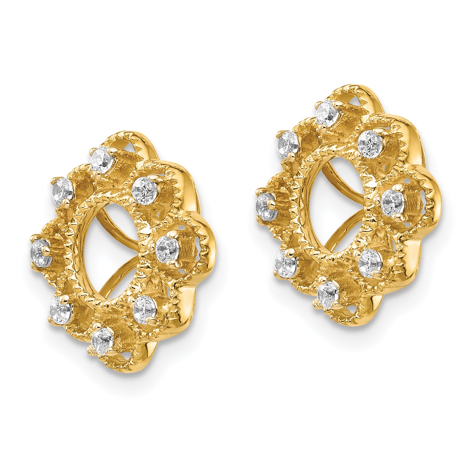 10k Fancy Diamond Earring Jackets Secondary image