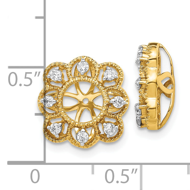 10k Fancy Diamond Earring Jackets