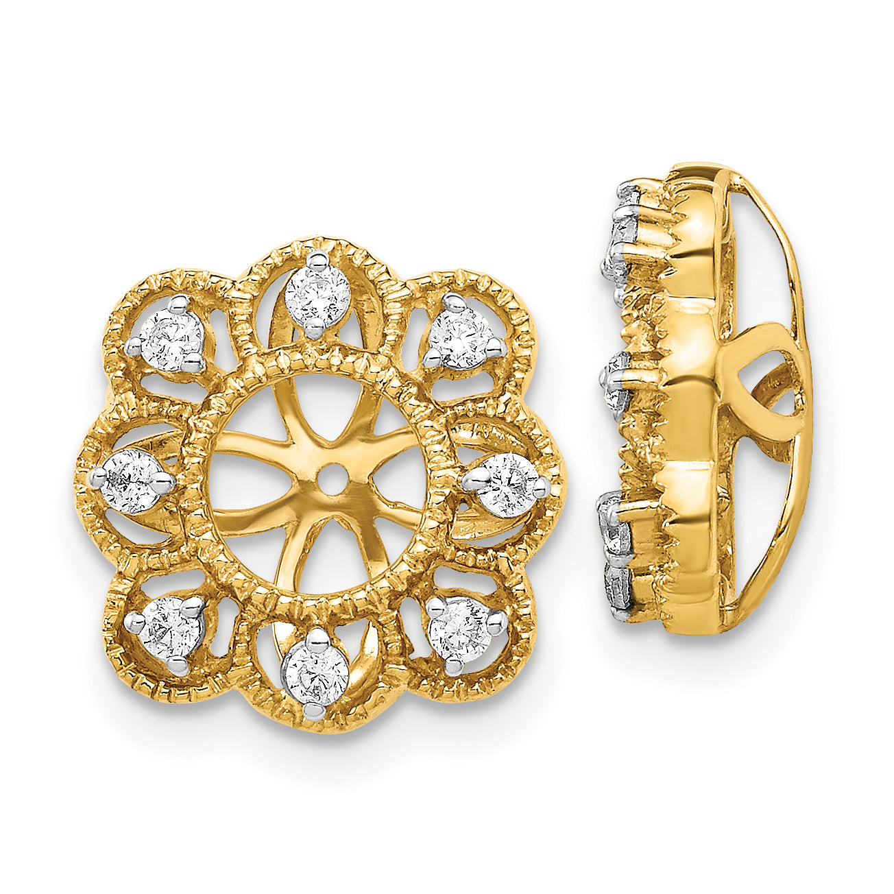 10k Fancy Diamond Earring Jackets