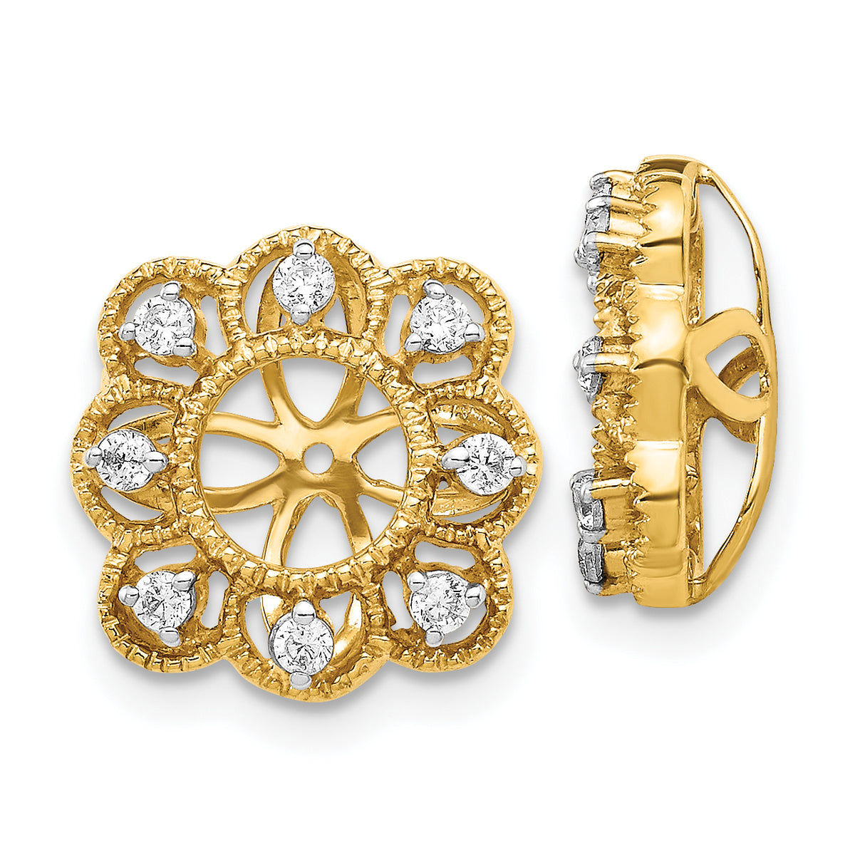 10k Fancy Diamond Earring Jackets