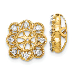 10k Fancy Diamond Earring Jackets
