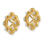 14k 1/4 carat Lab Grown Diamond VS/SI+ G+ with 4.4 mm Earring Jacket