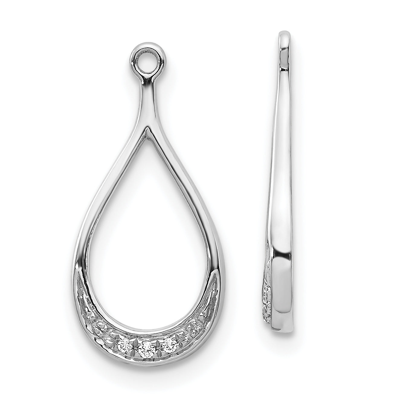 10k White Gold Diamond Earring Jackets Main image