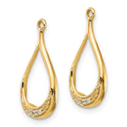 10k Yellow Gold Diamond Earring Jackets